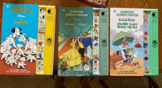 3 Golden Sound Story Books 101 Dalmatians Beauty,  Beast Looney Tunes