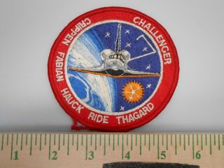 Space Shuttle Mission Challenger Sts - 7 Sally Ride Crippin Fabian 4 Inch Patch