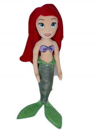 Disney Store Princess Ariel The Little Mermaid Doll Plush Stuffed 21 "