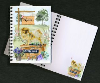 Tibetan Spaniel Dog Notebook/notepad,  Small Image On Every Page By Starprint