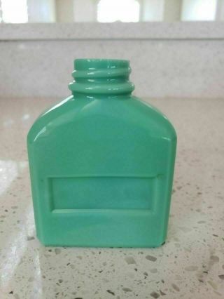 Scarce Rare Mckee Glass Jadite Jade - Ite Mouth Wash Toiletry Bottle Vintage