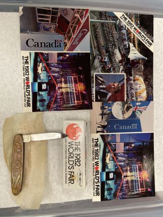 World’s Fair 1982 Knoxville Tennessee Parker Cut.  Co.  Knife & Post Cards