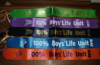 Bsa Boy Scout 5 Years Of 100 Boys Life Unit Ribbons