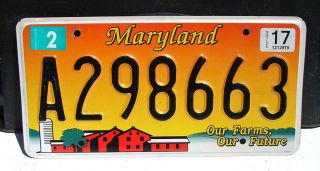 Maryland Our Farms Our Future License Plate Farm Quality 298663