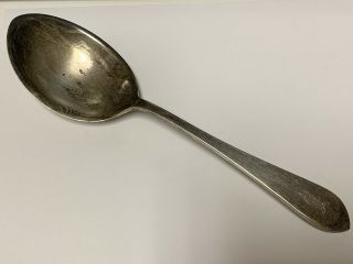 Antique Sterling Silver Bigelow Kennard & Co 9” Serving Spoon Initials