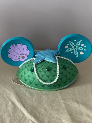 Rare Disney Parks Ariel The Little Mermaid Mickey Mouse Ears Hat