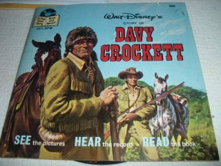 Walt Disney Davy Crockett See Hear Read 24 Page Book All Complete 33 1/3