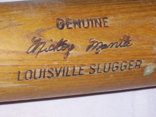 Old Vintage H&b 125 Mickey Mantle Baseball Bat Mm4 Small Crack York Yankees