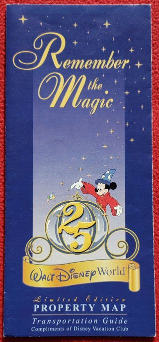 Rare 1996 Remember The Magic 25th Anniversary Limited Edition Map In Great Shape