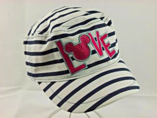 Adult Disney Parks Mickey Minnie Mouse Love Card Baseball Cap Hat Snapback Pink