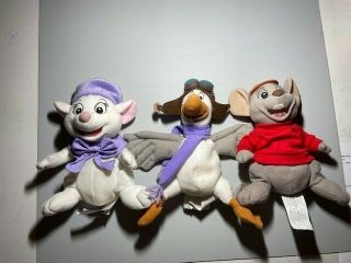 Disney Plush Dolls From The Rescuers - Bianca,  Bernard,  Orville - 8 "