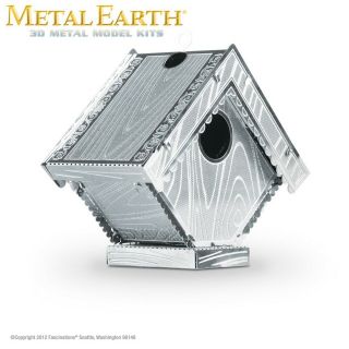 Fascinations Metal Earth Birdhouse Laser Cut 3d Model Bird House Collectible