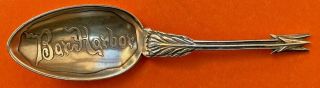 Rare Gorham Cast Indian Arrow Bar Harbor Maine Sterling Silver Souvenir Spoon