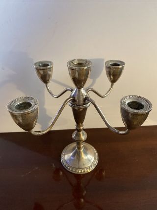 Duchin Creation Weighted Sterling Silver 5 Candle Candelabra 10 "
