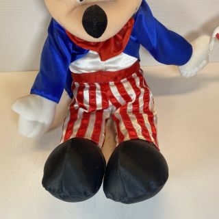 Disney Store Mickey Mouse Plush Patriotic Uncle Sam USA Flag 4th of July 18 