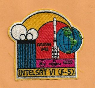 Ariane V - 45 Intelsat Vi Nasa Space Patch 3 1/2 ",