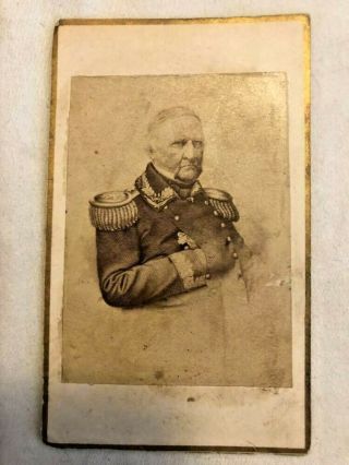 Civil War Era Cdv Winfield Scott,  Us Army General