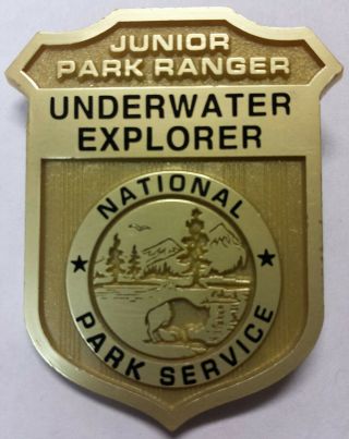Underwater Explorer Nps National Park Service Jr Junior Ranger Badge