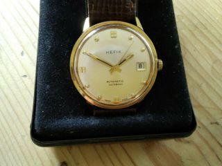 Vintage 1960s Hefik Automatic Swiss Wristwatch