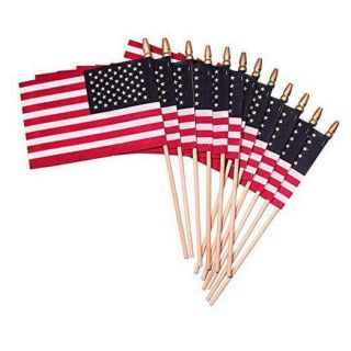 Small American Flags On Stick - Small American Flag - Mini Flags - 4x6 Inch