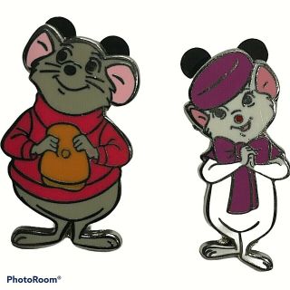 Disney Rescuers And The Rescuers Down Under Bernard And Miss Bianca 2 Pin Set