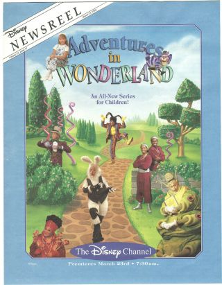 Vintage Disney Studios Newsreel Newsletter March 1992 Adventures In Wonderland
