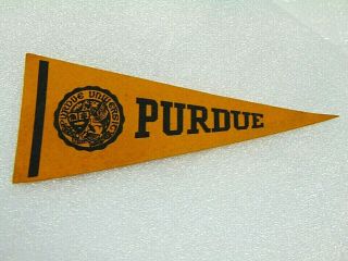 Vintage Purdue University Advertising Memorabilia Pennant Flag Souvenir