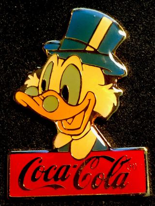 Disney 1986 Cast 15th Anniversary Coca - Cola Scrooge Mcduck Le 1000 Pin