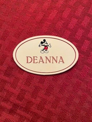 Retro Vintage Disneyland Cast Member Name Tag Badge Deanna