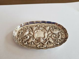 Lovely Edwardian Repousse Silver Card Tray By William Comyns & Sons,  London 1902