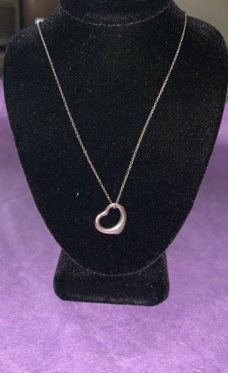 Vintage Tiffany & Co.  Perettie 925 Sterling Link Open Heart Necklace