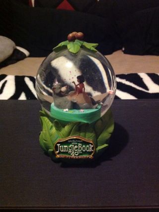 Disney The Jungle Book 40th Anniversary Collectible Snow Globe Baloo Mowgli
