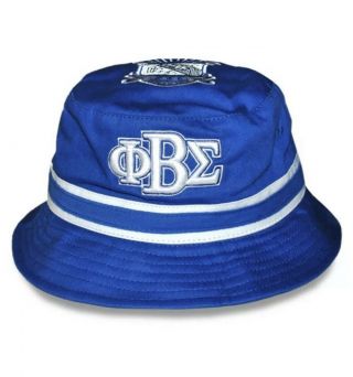 Phi Beta Sigma Fraternity Three Greek Letter Floppy Mesh Bucket Hat -