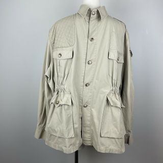 Vtg 90s Willis & Geiger Hemingway Bush/safari Field Jacket Poplin Size 46