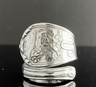 Gorham Sterling Silver Zodiac Leo Spoon Ring