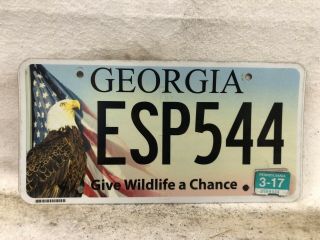 2017 Georgia Give Wildlife A Chance Eagle License Plate