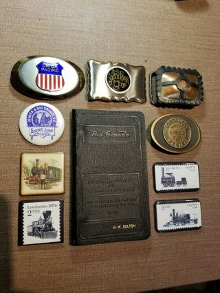 Rio Grande Rules And Regulations,  Train Belt Buckles,  Magnets,  And Pin