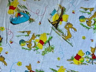 Vintage Sears Disney Winnie The Pooh Fitted Crib Sheet Perma - Prest Craft Fabric