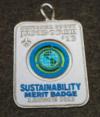Bsa Pocket Patch…2013 National Scout Jamboree…sustainability Merit Badge Launch