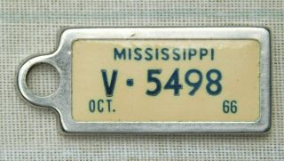 Dav 1966 Mississippi Ms Keychain License Plate Tag Disabled American Veterans