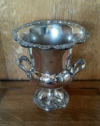 Antique/vintage Ornate Silver Plated Champagne Ice Bucket By Poole Epca