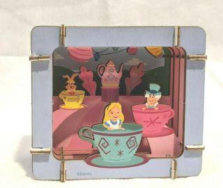 Disney Parks Diorama The Mad Tea Party Cup Ride Alice Mad Hatter 3d
