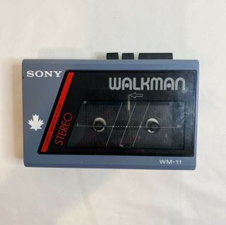 Vintage 1985 Rare Sony Walkman Wm - 11 Cassette Player Made In Japan