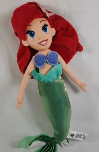 Disney Princess The Little Mermaid Ariel Plush Doll Stuffed Toy 21 " Girl Euc