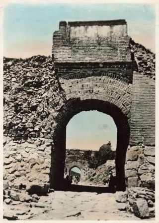 1938 Large Color Photo Ancient Gateway Through The Great Wall China