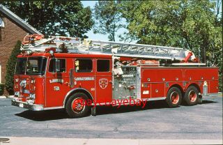 Fire Apparatus Slide,  Ladder 51,  Saylesville / Ri,  1990 Seagrave