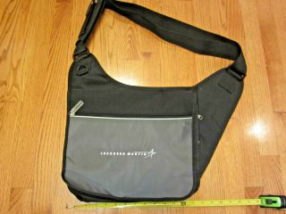 Lockheed Martin Logo Messenger Bag Black Gray Lmsc Laptop Courier Flap Os Light