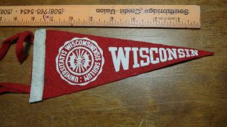 University Of Wisconsin College Football Sports Felt Pennant 1950 