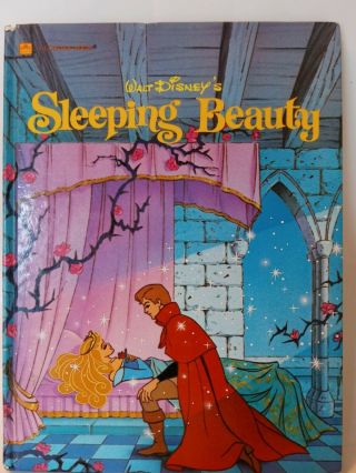 Disney Sleeping Beauty Signed Ron Dias Hardcover 1986 A Big Golden Book Cel Vtg