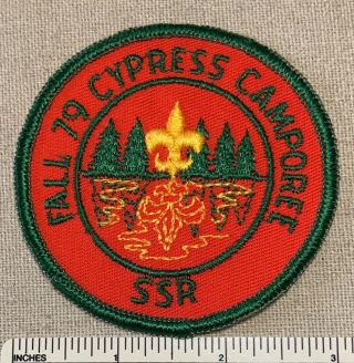 Vintage 1979 Cypress District Boy Scout Camporee Patch Bsa Ssr Camp Uniform